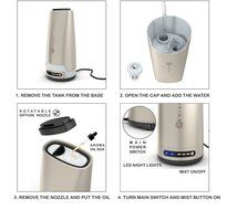 GENIANI Premium Cool Mist Humidifier 2L, Aroma Oil Mix, Ultrasonic Super Quiet Operation WITH FILTER N4