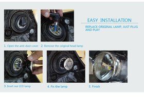 Yaheeda 2PC Car CREE LED Headlight Conversion Kit - H11 (H8, H9) -40W 8,000LM 6,000K N3