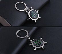 Mini Metal Precise Portable Camping Sport Hike Keychain Outdoor Compass Ring N4