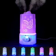 Homdox 1.5L Ultrasonic Cool Mist Humidifier, Essential Oil Diffuser Aroma Humidifier Air Diffuser, 7 Color LED... N8