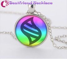 Silver Anime Pokemon mega stone Jewelry Glass Dome Pendant Necklace#T3 N2