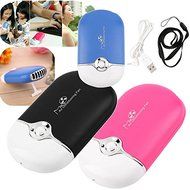 Rechargeable Portable Mini Handheld Air Conditioning Cooling Fan USB Cooler BE, Can be placed on the desk, hang... N17