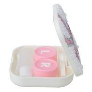 KAKA(TM) Fashion Box Kit 3D Handmade Rhinestone Bling Crystal Design Skull Pattern Decorated Black Mini Contact... N23
