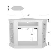 XtremepowerUS Electric Portable Fireplace with TV Stand, Corner (Espresso, with fireplace) N4