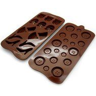 kilofly Silicone Chocolate Mold Tray Pack [Set of 2], Fashion Collection