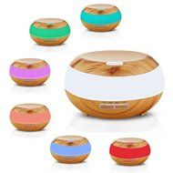 YouVogue 300ml Essential Oil Diffuser Wood Grain Mist Humidifier Aroma Diffuser with 7 Changing Colored Led Lights... N2