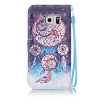 Galaxy S6 Edge Case,Galaxy S6 Edge Cover,ikasus Shiny Glitter Diamond Colorful Art Painting PU Leather Flip Wallet... N5