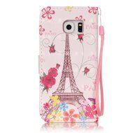 Galaxy S6 Edge Case,Galaxy S6 Edge Cover,ikasus Shiny Glitter Diamond Colorful Art Painting PU Leather Flip Wallet... N6