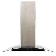 AKDY New 30" European Style Island Mount Stainless Steel Range Hood Vent Swiping Sensor Control W/Both Side Accessible...