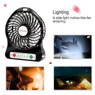 OPOLAR F101 Portable Rechargeable Fan, Mini USB fan with 1800mAh Lithium Battery, Night Light-Black N7