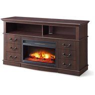 Cherry Finish 60" Better Homes And Gardens Remote Control Fireplace Media Console For TV's Up To 70" N6