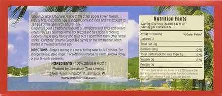 Caribbean Dreams Ginger Tea, 24 Tea Bags(1.34oz) N2
