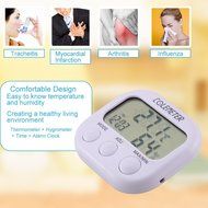 Mini Hygrometer, MOOST Indoor LCD Digital Humidity Thermometer Clock Temperature Meter Gauge for Bedroom Kitchen... N5