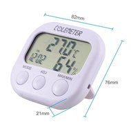 Mini Hygrometer, MOOST Indoor LCD Digital Humidity Thermometer Clock Temperature Meter Gauge for Bedroom Kitchen... N7