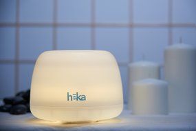 Heka Living Essential Oil Diffuser Humidifier - LED Clock With Adjustable Light - Ultrasonic Aromatherapy Humidifier... N3