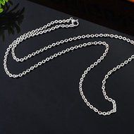 1PC Fashion Stainless Steel Cross Chain Polishing Necklace 51cm