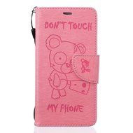 Galaxy Grand Prime Case, Galaxy Grand Prime Wallet Case,PHEZEN Cute Bear Don't Touch My Phone Design PU Leather... N40