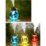 IPUIS 260ML Beetle Mini USB Humidifier Purifier with LED Light 360 Degree Rotation for Office Home School Travel... N9