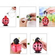 IPUIS 260ML Beetle Mini USB Humidifier Purifier with LED Light 360 Degree Rotation for Office Home School Travel... N11