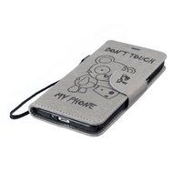 Galaxy Grand Prime Case, Galaxy Grand Prime Wallet Case,PHEZEN Cute Bear Don't Touch My Phone Design PU Leather... N45