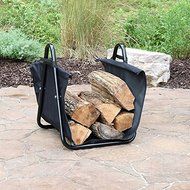 Log Indoor/Outdoor Firewood Log Holder with Carrier N3