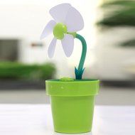 LIWUYOU Summer FlowerPot Plant Style USB Quiet Mini Small Fan Creative Air Humidifier Fans for Office Home Color... N2
