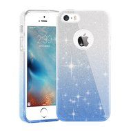 iPhone 5/5s/se Bling Crystal 3 in 1 Case-Auroralove Pink iPhone Se Beauty Fashion 3 layers Hybrid Bumper Cover... N4