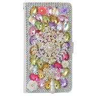 Spritech(TM) Bling Phone Case For Samsung Galaxy S6 Edge Plus,3D Handmade Colorful Crystal White Flower Accessary... N28