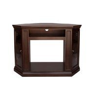 XtremepowerUS Electric Portable Fireplace with TV Stand, Corner (Espresso, with fireplace) N6