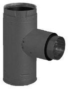 M G Duravent 4PVP-TADB 4 Inch Pelletvent Pro Adaptor Tee Black