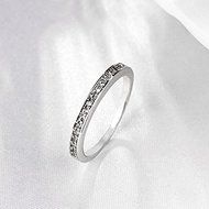925 Sterling Silver Women White Gold Filled Womens Wedding Engagement Band Ring (7)