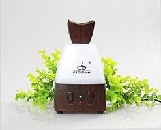 MKLOT 70ml Aroma Essential Oil Diffuser Electric Wood Grain Ultrasonic Cool Mist Humidifier Changing LED Lights...