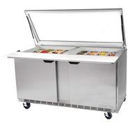 Beverage-Air SPE48-18M -STL 48" Mega Top Refrigerated Salad/Sandwich Prep Table
