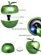 RipaFire&reg; Apple Shape Anion Humidifier Mini USB Mist Air Humidifier Purifier for Bedrooms Living Rooms Car Home... N2