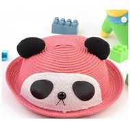 KAKA(TM) Girls Boys Cute Panda Shape Summer Hat Straw Cap for 6 Month-3 Years Old Kids Milk N3