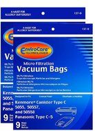 Envirocare Kenmore Mircrofiltration Canister Vacuum Bags - 50558, 5055, 50557 (18 bags)