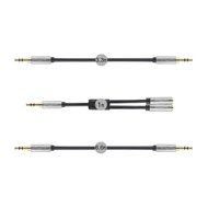 Anypro 3.5mm HiFi Auxiliary Audio Cable Bundle, Black (6Feet,3Feet,1Feet Splitter) N2