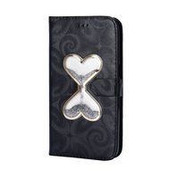 Galaxy S7 Case,Galaxy S7 Wallet Case, PHEZEN Bling Liquid Glitter Love Heart Floating 3D Hourglasses Luxury Pu... N49