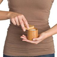 Totally Bamboo Small Salt Box, Bamboo Container With Magnetic Lid For Secure Storage N5
