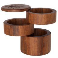 Totally Bamboo Small Salt Box, Bamboo Container With Magnetic Lid For Secure Storage N6