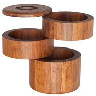 Totally Bamboo Small Salt Box, Bamboo Container With Magnetic Lid For Secure Storage N7