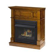 Pleasant Hearth Convertible Vent-Free Dual Fuel Fireplace in Rich Heritage, 42-Inch N2