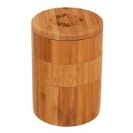 Totally Bamboo Small Salt Box, Bamboo Container With Magnetic Lid For Secure Storage N8