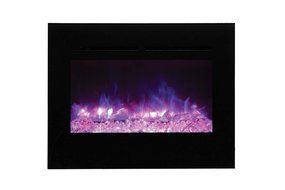 Amantii ZECL-30-3226-FLUSHMT-BG Zero Clearance Series Built-In Flush Mount Electric Fireplace with Ice Media Kit... N2