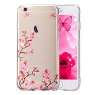 iPhone 6 Plus / 6S Plus Case,PHEZEN Beauty Butterfly Floral Flower Glitter Bling Crystal Rhinestone Diamond Clear... N16