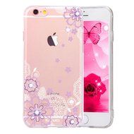 iPhone 6 Plus / 6S Plus Case,PHEZEN Beauty Butterfly Floral Flower Glitter Bling Crystal Rhinestone Diamond Clear... N19