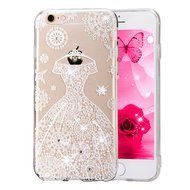iPhone 6 Plus / 6S Plus Case,PHEZEN Beauty Butterfly Floral Flower Glitter Bling Crystal Rhinestone Diamond Clear... N20