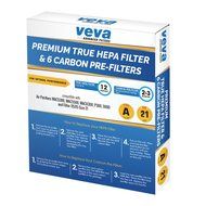 Premium True HEPA Filter with 6 Activated Carbon Pre Filters compatible with Winix 115115 Size 21 - Works with... N9