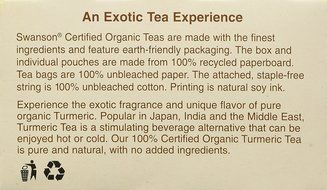 Swanson 100% Certified Organic Turmeric Tea -- 20 Bags (Three Boxes each of 20 Tea Bags) N7