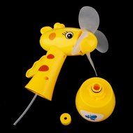 Portable Hand Crank Mini Fan Water Cooling for Kids Toy -Yellow N3